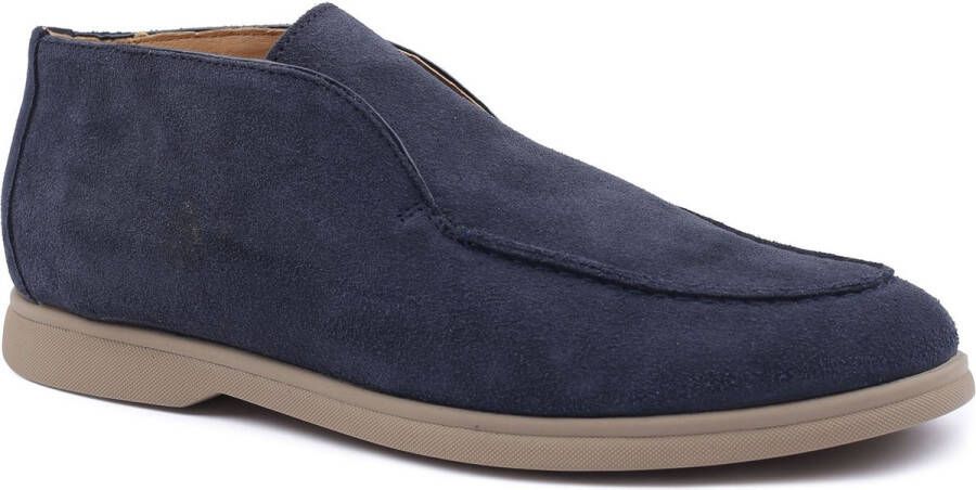 Suitable Ace Loafers Navy Suede Heren