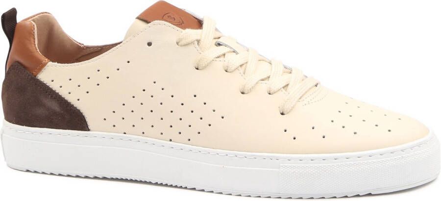 Suitable Grain Sneaker Beige Leer 100 Heren