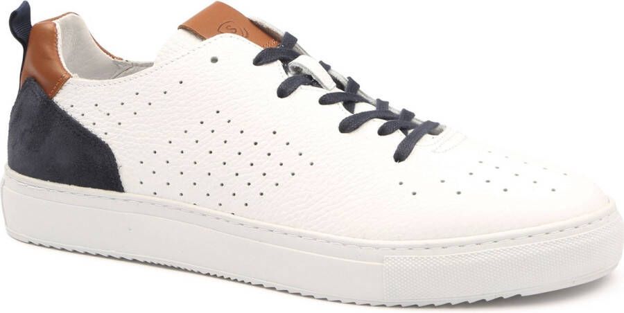 Suitable Grain Sneaker Wit Leer 100 Heren