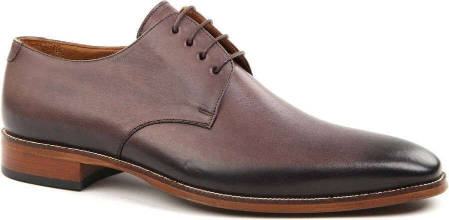 Suitable Herenschoen Leer Bruin Schoen cm Leer Heren Veterschoenen