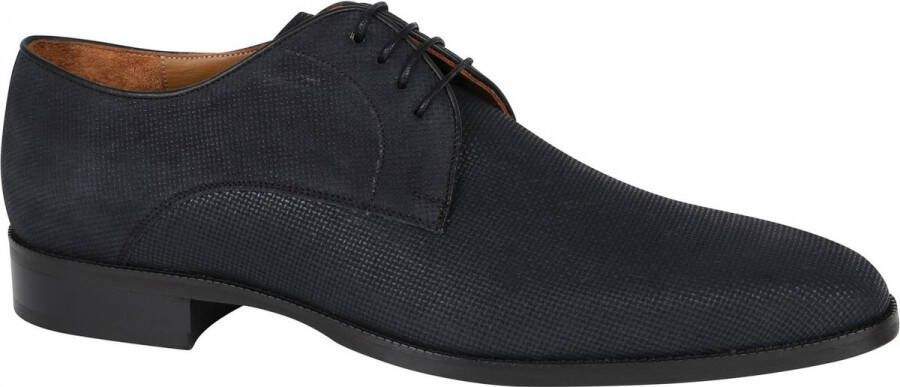 Suitable Leren Herenschoen Print Zwart Schoen cm Suede Leer Heren Veterschoenen