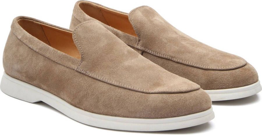 Suitable Loafers Beige Suede Heren