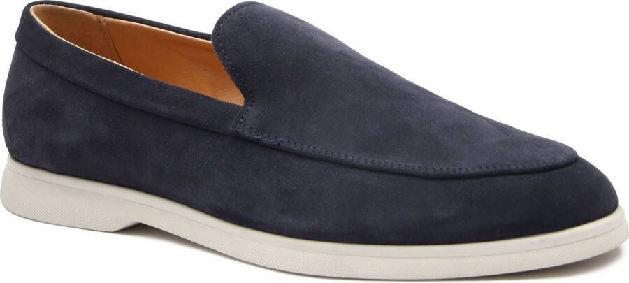 Suitable Loafers Navy Suede Heren