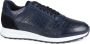Suitable Sneaker Run Croco Donkerblauw Schoen cm Leer Heren - Thumbnail 1