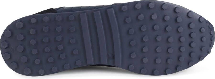 Suitable Sneaker Run Croco Donkerblauw Schoen cm Leer Heren