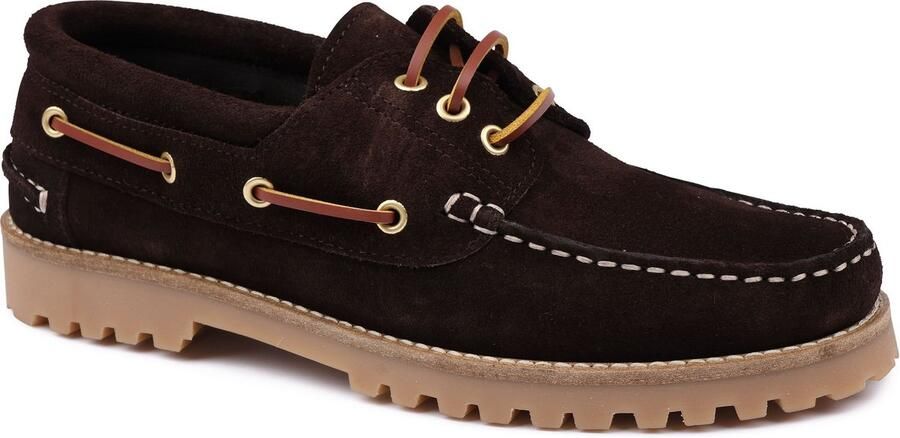 Suitable Bootschoenen Suede Bruin Heren Instappers