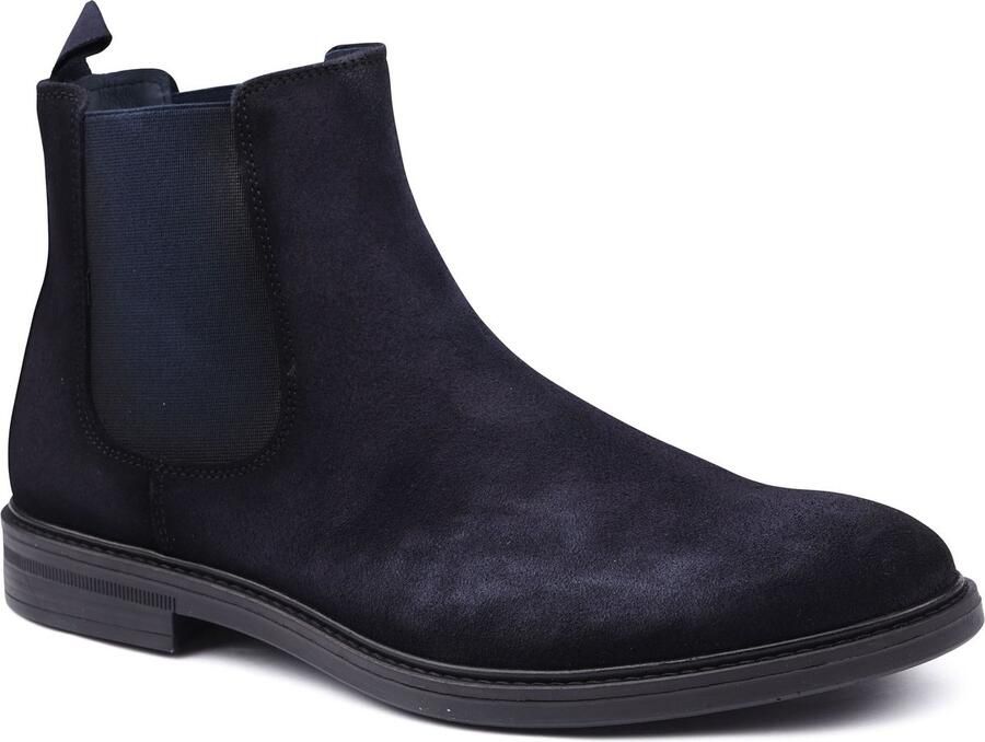 Suitable Chelsea Boot Suede Donkerblauw (navy) Heren