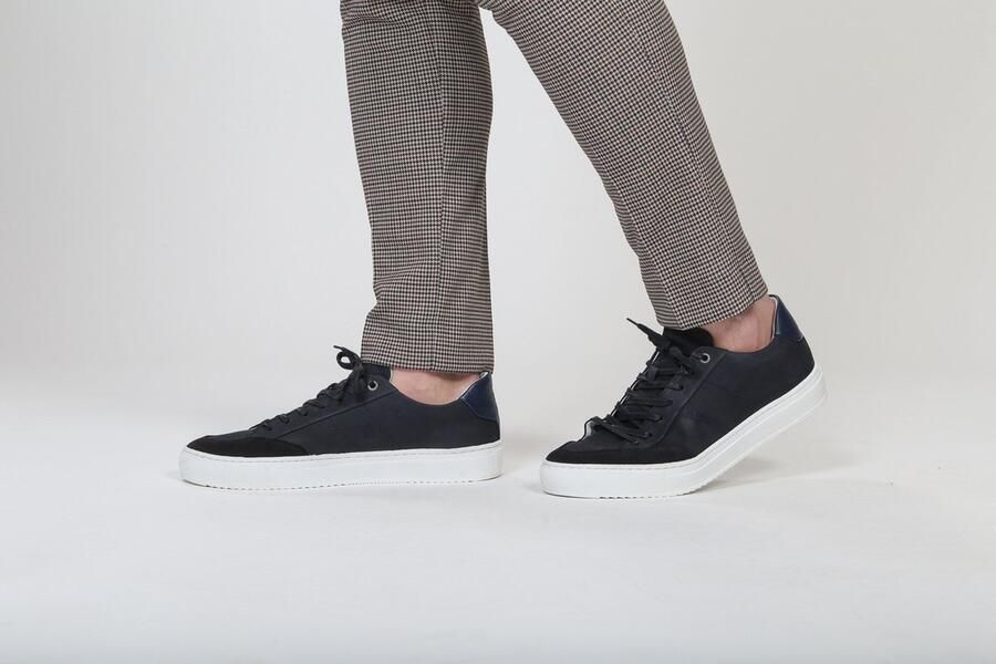 Suitable Nubuck Skave Sneaker Donkerblauw Schoen cm Suede Leer Heren Veterschoenen - Foto 4