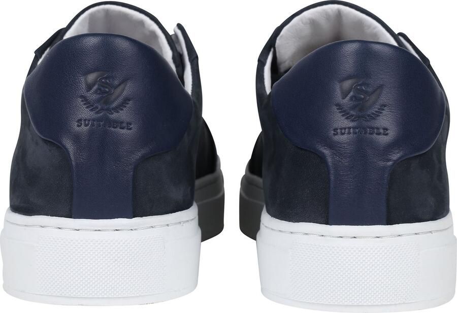 Suitable Nubuck Skave Sneaker Donkerblauw Schoen cm Suede Leer Heren Veterschoenen - Foto 3