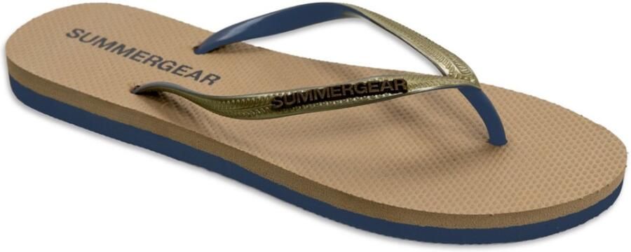 SummerGear Teenslippers Dames Goud Grijs Slim Fit Gerecycled Rubber