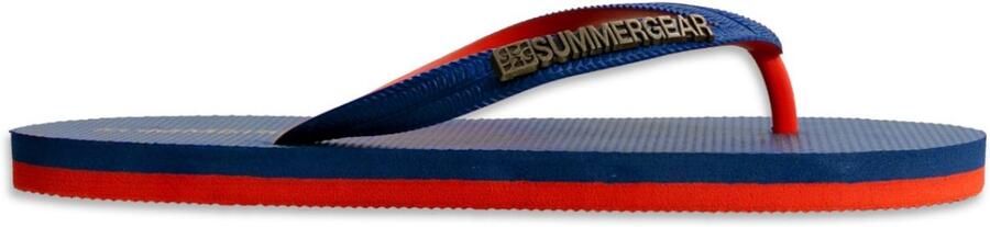 SummerGear Teenslippers Unisex Blauw Rood Regular Fit Gerecycled Rubber