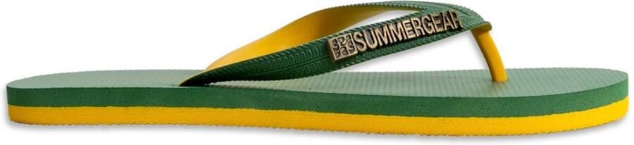 SummerGear Teenslippers Unisex Groen Geel Regular Fit Gerecycled Rubber
