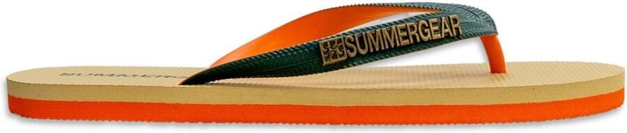 SummerGear Teenslippers Unisex Groen Oranje Regular Fit Gerecycled Rubber