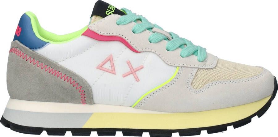 Sun 68 Ally Color explosion dames sneaker Wit multi