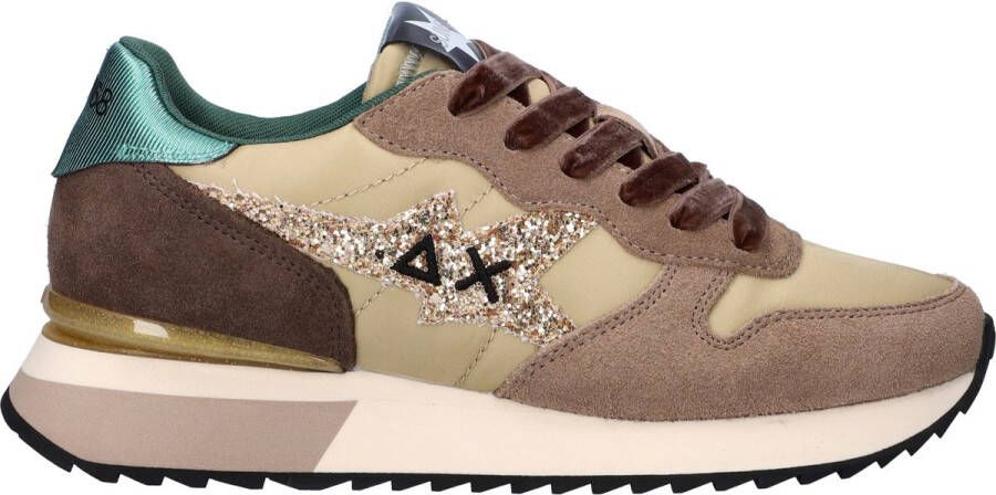 Sun 68 Stargirl Glitter dames sneaker Beige multi