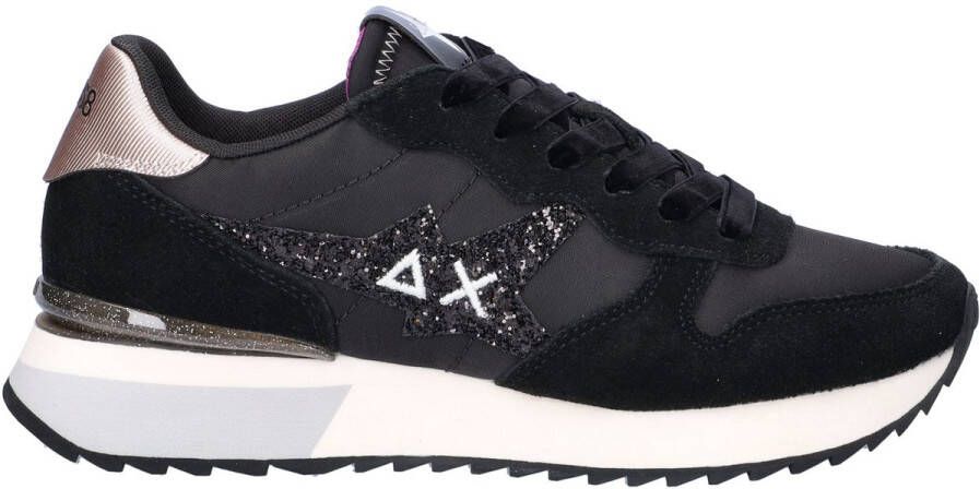 Sun 68 Star Glitter sneaker Zwart