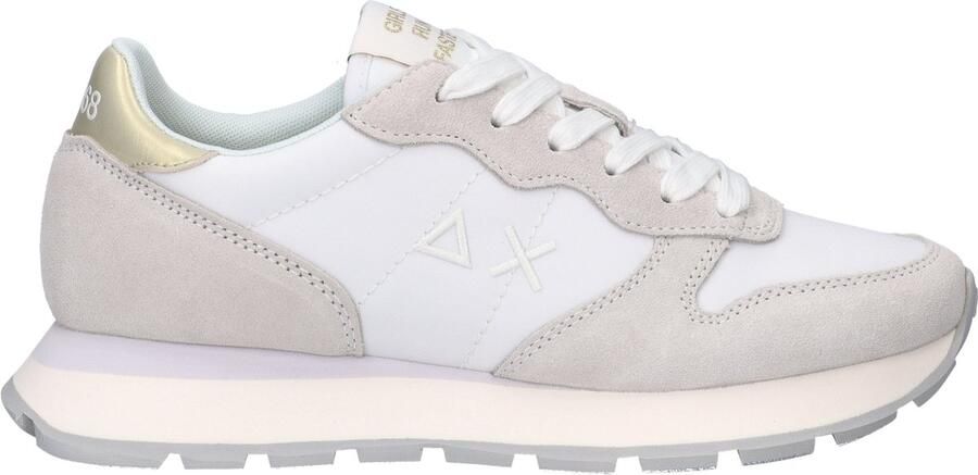 Sun 68 Ally Gold Silver dames sneaker Wit