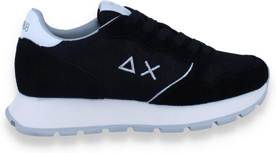 Sun 68 Dames Sneaker Ally Glitter Textile 11 Black Zwart