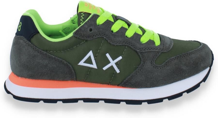 Sun 68 Jongens Sneaker Boy's Tom Fluo Teen Militare Kaki