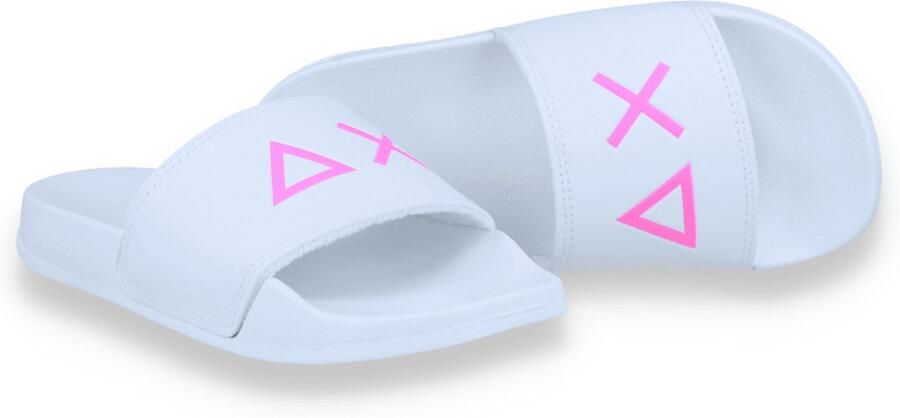 Sun 68 Meisjes Badslipper Girl's Slippers Logo Bianco Wit