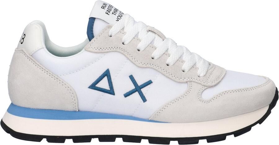 Sun 68 Sun68 Tom Solid heren sneaker Wit blauw