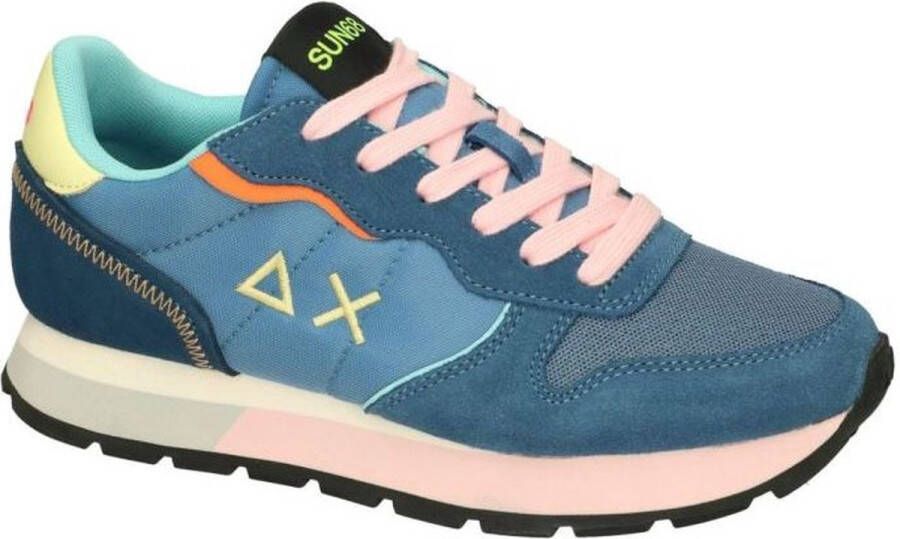 Sun68 Ally Color Explosion Lage sneakers Dames Blauw