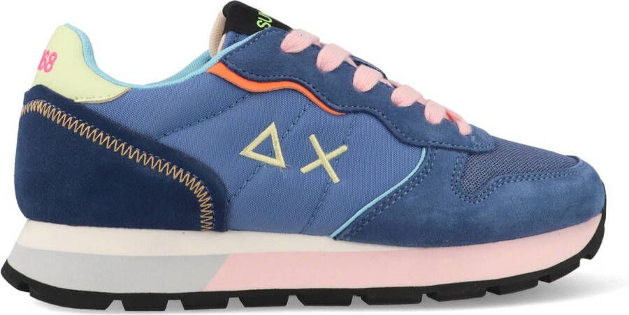 Sun68 Ally Color Explosion Lage sneakers Dames Blauw