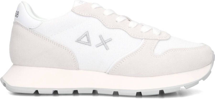 Sun68 Witte Glitter Sneakers Elegant Veelzijdig White Dames