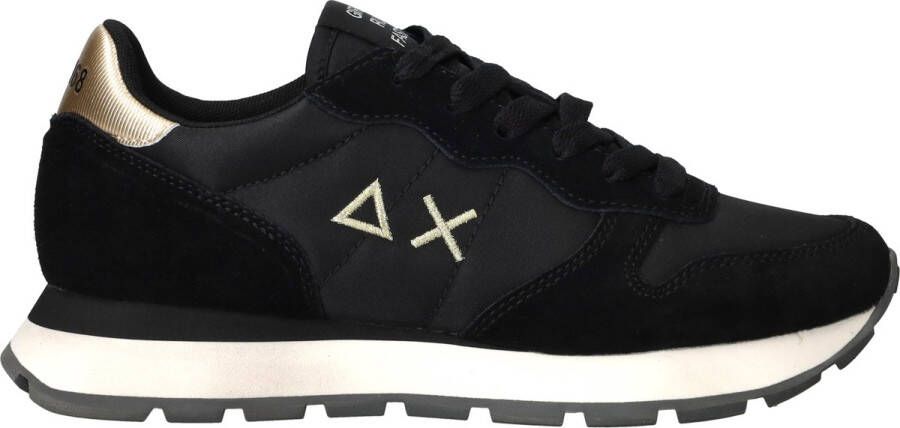 SUN68 Ally Gold Silver Sneakers Dames Zwart