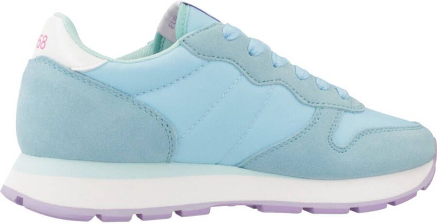 Sun68 Blauwe Nylon Sneakers Ally Solid Blue Dames