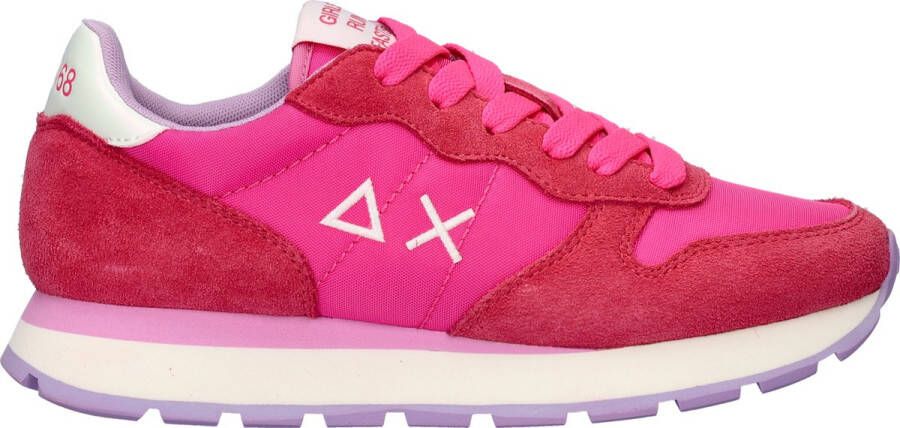 Sun68 Ally Solid Nylon Lage sneakers Dames Roze