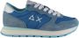 Sun68 Ally Solid Nylon Lage sneakers Leren Sneaker Dames Blauw - Thumbnail 2