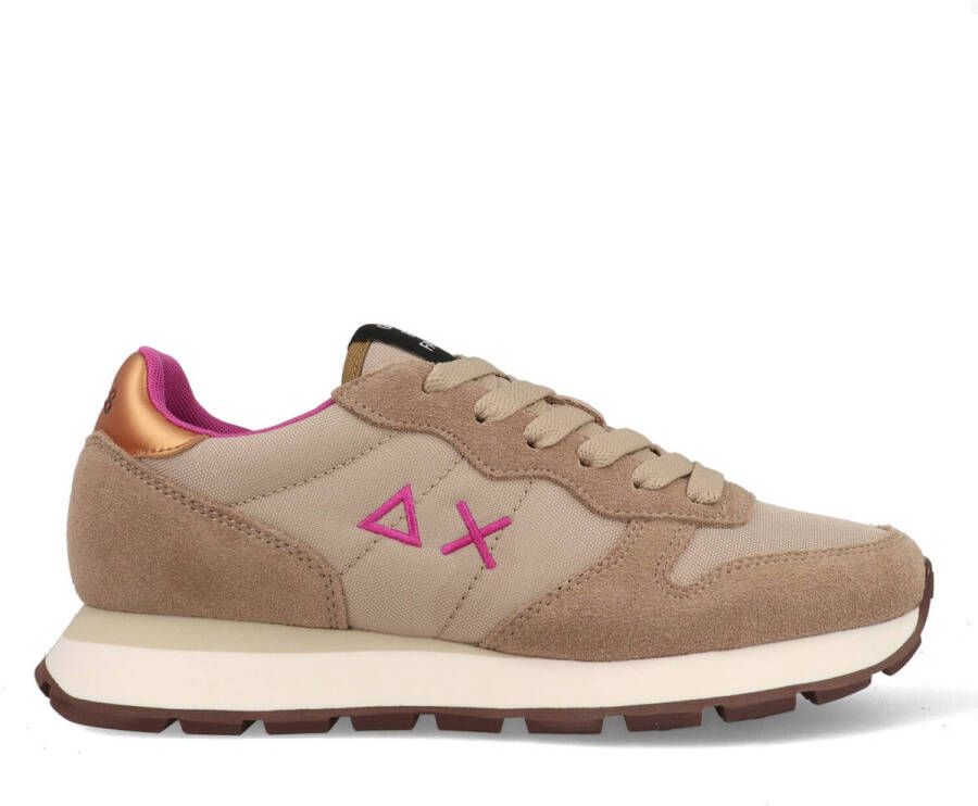 Sun68 Donker Beige Casual Sneaker Ally Solid