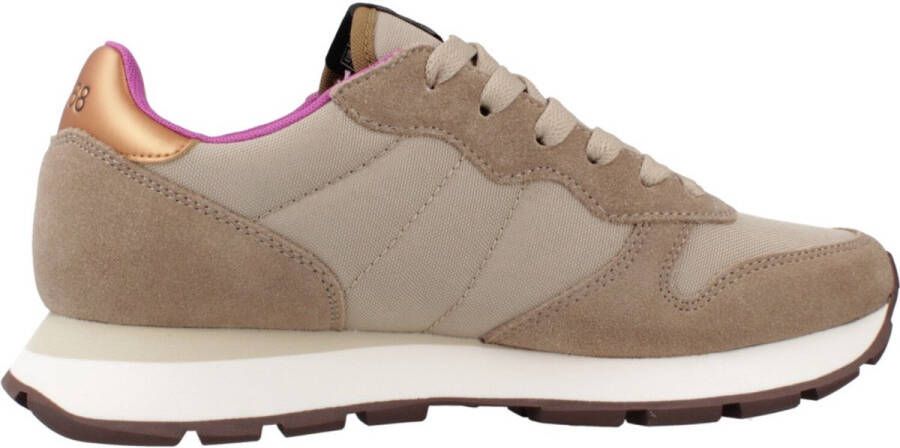 Sun68 Donker Beige Casual Sneaker Ally Solid