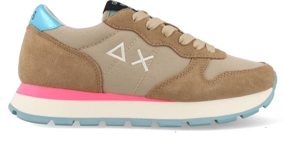 Sun68 Beige Platte Schoenen Sneaker Ally Solid Nylon Beige Dames