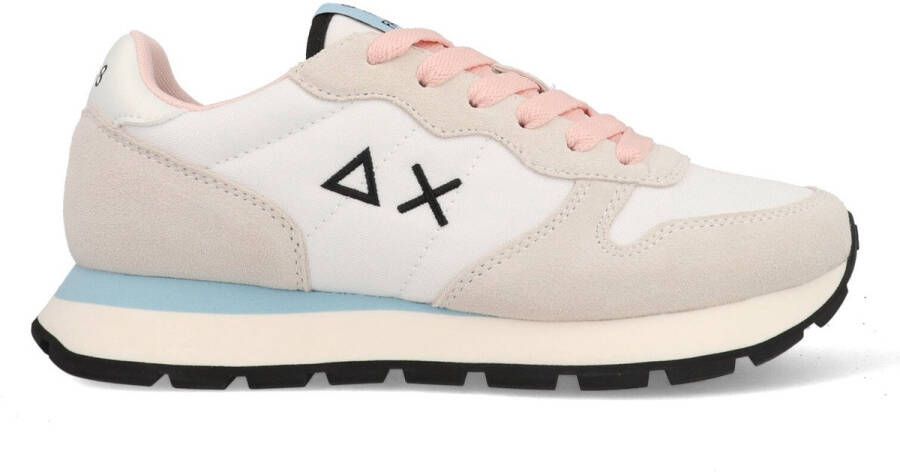 Sun68 Witte Leren en Stoffen Casual Sneaker