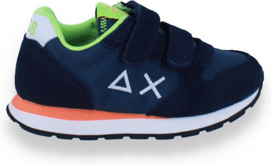 Sun68 Boys Tom Fluo Sneakers Jongens Blauw