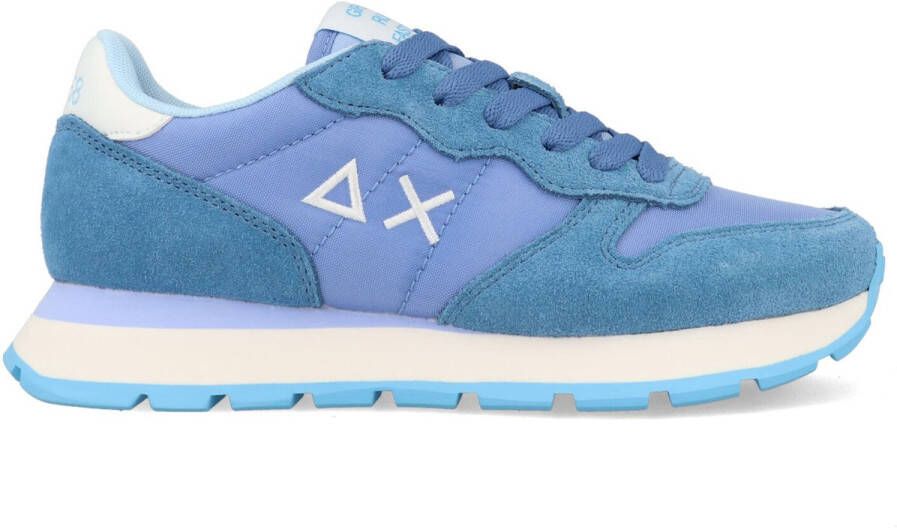 Sun68 Multicolor Sneaker Tom Nylon Logo Geborduurd Blue