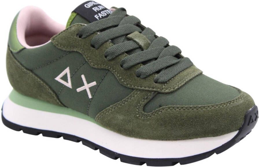 Sun68 -Dames groen olijf sneakers