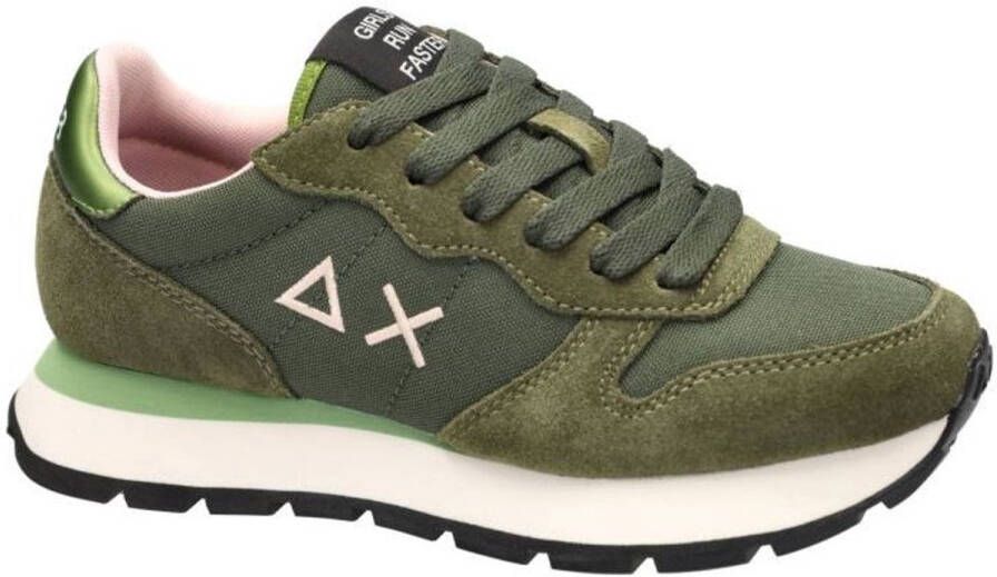Sun68 -Dames groen olijf sneakers