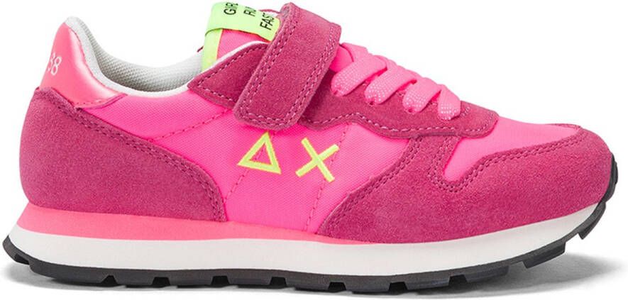 Sun 68 Meisjes Sneaker Girl's Ally Solid Nylon Kid Fuxia Fluo FUSHIA