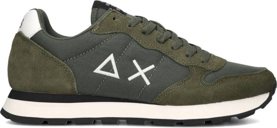 Sun68 Heren Lage sneakers Tom Solid Groen Textiel