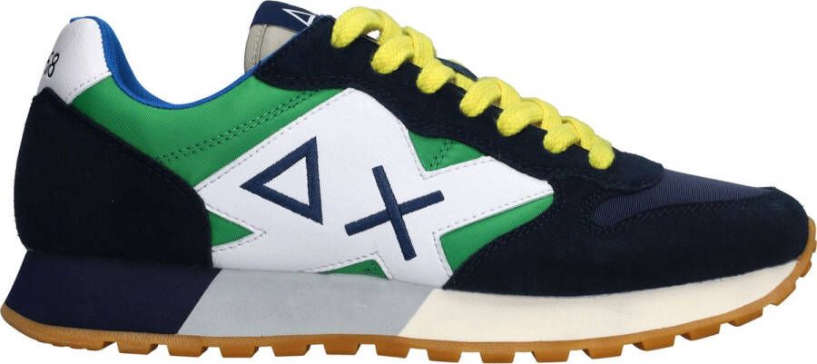 Sun68 Jaki Tricolors Sneaker Mannen Groen blauw