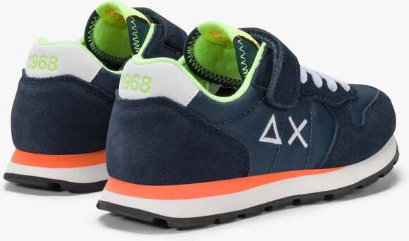 Sun 68 Jongens Sneaker Boy's Tom Fluo Kid 07 Blue Blauw