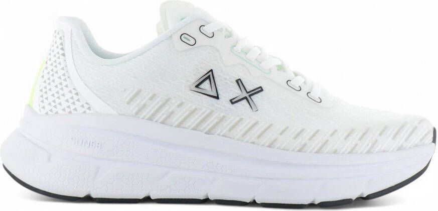 Sun68 Jupiter Air Mesh Heren Sneakers Schoenen Wit Z35126