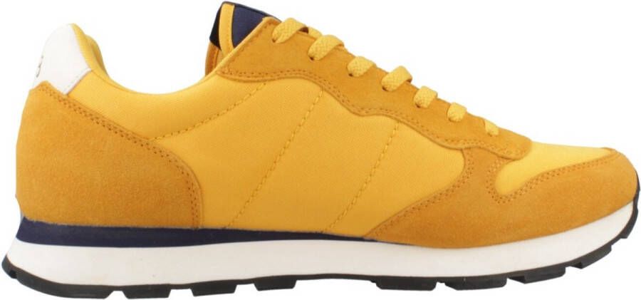 Sun68 Tom Solid Nylon Suède Nylon Gele Hardloopschoenen Yellow Heren