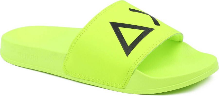 Sun68 Slippers Logo Fluo Geel Heren