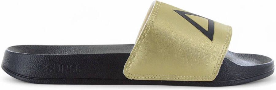 Sun68 Slippers LOGO Heren Sandalen Muiltjes Slippers Badsandalen Zwart X35102