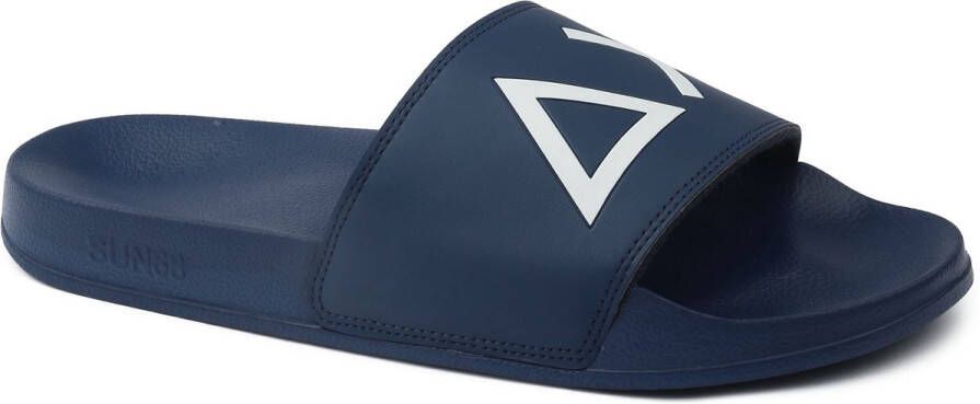 Sun68 Slippers Logo Navy Heren