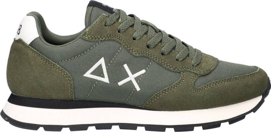 Sun68 Heren Lage sneakers Tom Solid Groen Textiel